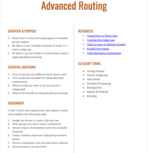 Signal Flow Drills